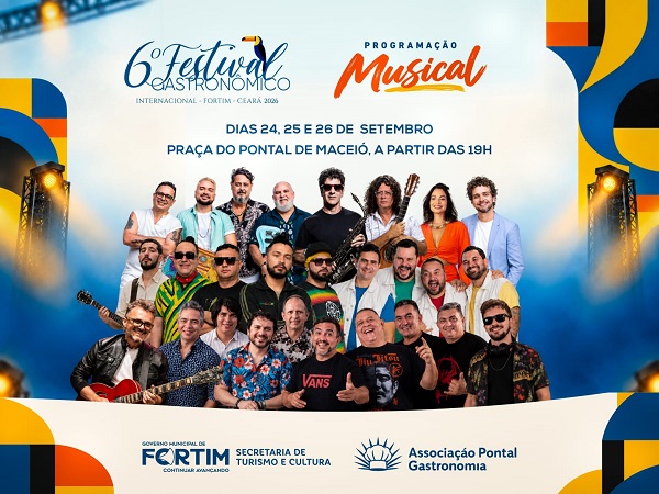 FESTIVAL GASTRONÔMICO INTERNACIONAL DE FORTIM: MÚSICA E SABOR NA PRAÇA DO PONTAL